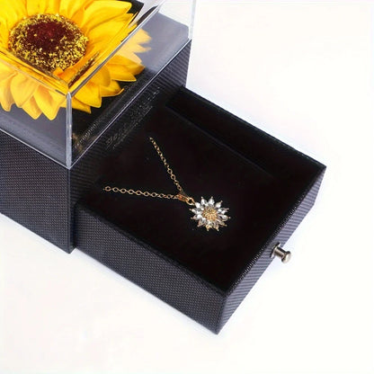Sun Necklace in a beautiful Sunflower Gift Box: Celebrate Love