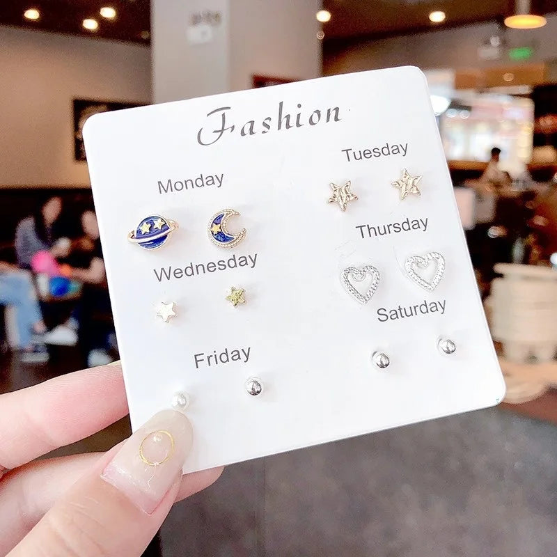 S925 Silver Mini Stud Earrings Set – Elegant, Simple & Cute Jewelry for Women & Girls™