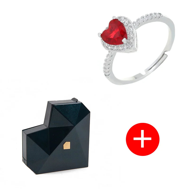 The Perfect Promise: Red Heart Ring Box & Adjustable Ring