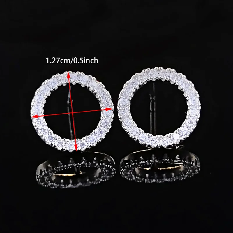 2024 New Products Fashion Halo Gold Silver Color Korean Earrings for