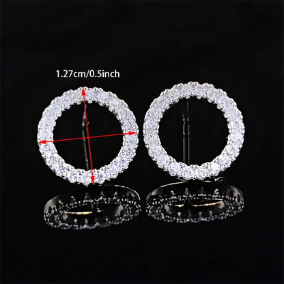 2024 New Products Fashion Halo Gold Silver Color Korean Earrings for