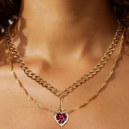 LoveGuard™ Heart Sword Necklace 💘🛡️