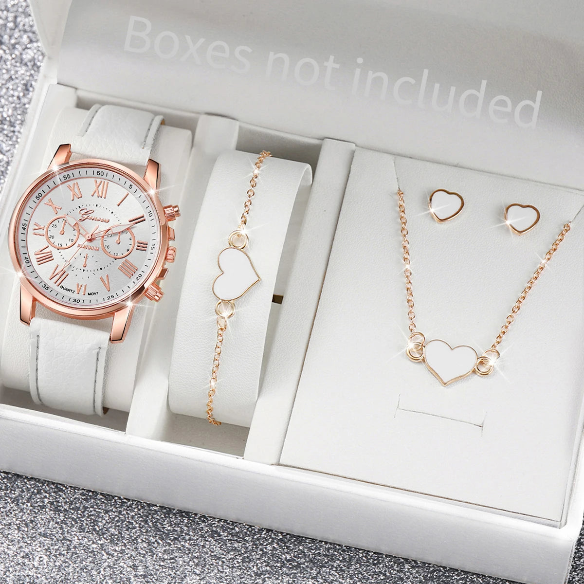 6PCS Women's Watch and Jewelry Set
