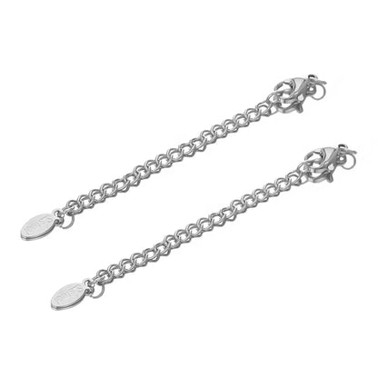10pcs Stainless Steel Extension Extended Tail Chains Lobster Clasps