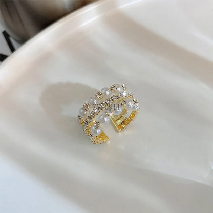 925 Sterling Silver Inlaid Zircon Cross Ring