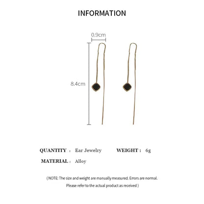Simple Geometric Square Drop Earring For Women Korean Fashion
