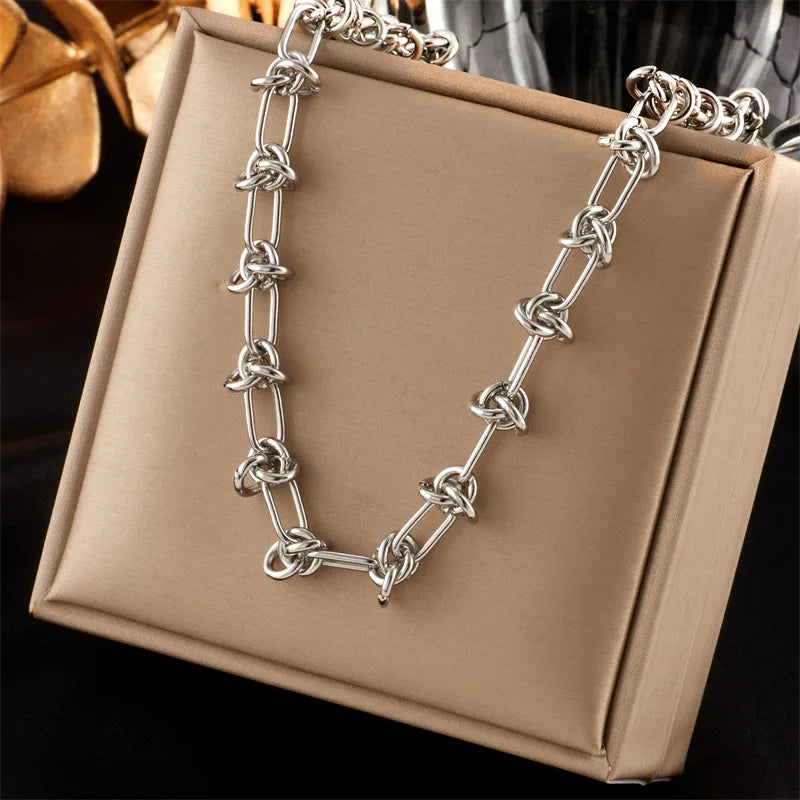 DIEYURO 316L Snake Chain Necklace