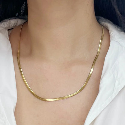 Minimalist Gold Snake Chain Necklace