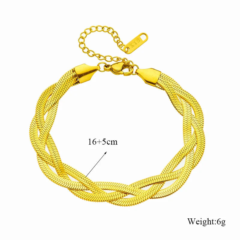 DIEYURO 316L Snake Chain Necklace
