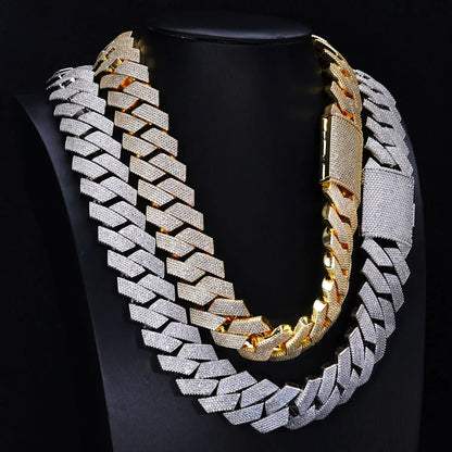 Hip Hop Jewelry Men Iced Out Chains Big Heavy 25mm Six Rows Cz Stone Cuban Link Chain High Quality Bling Necklace ﻿