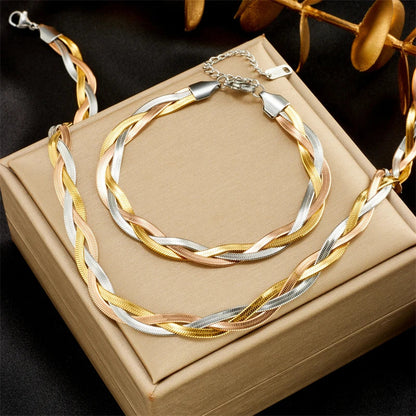 DIEYURO 316L Snake Chain Necklace