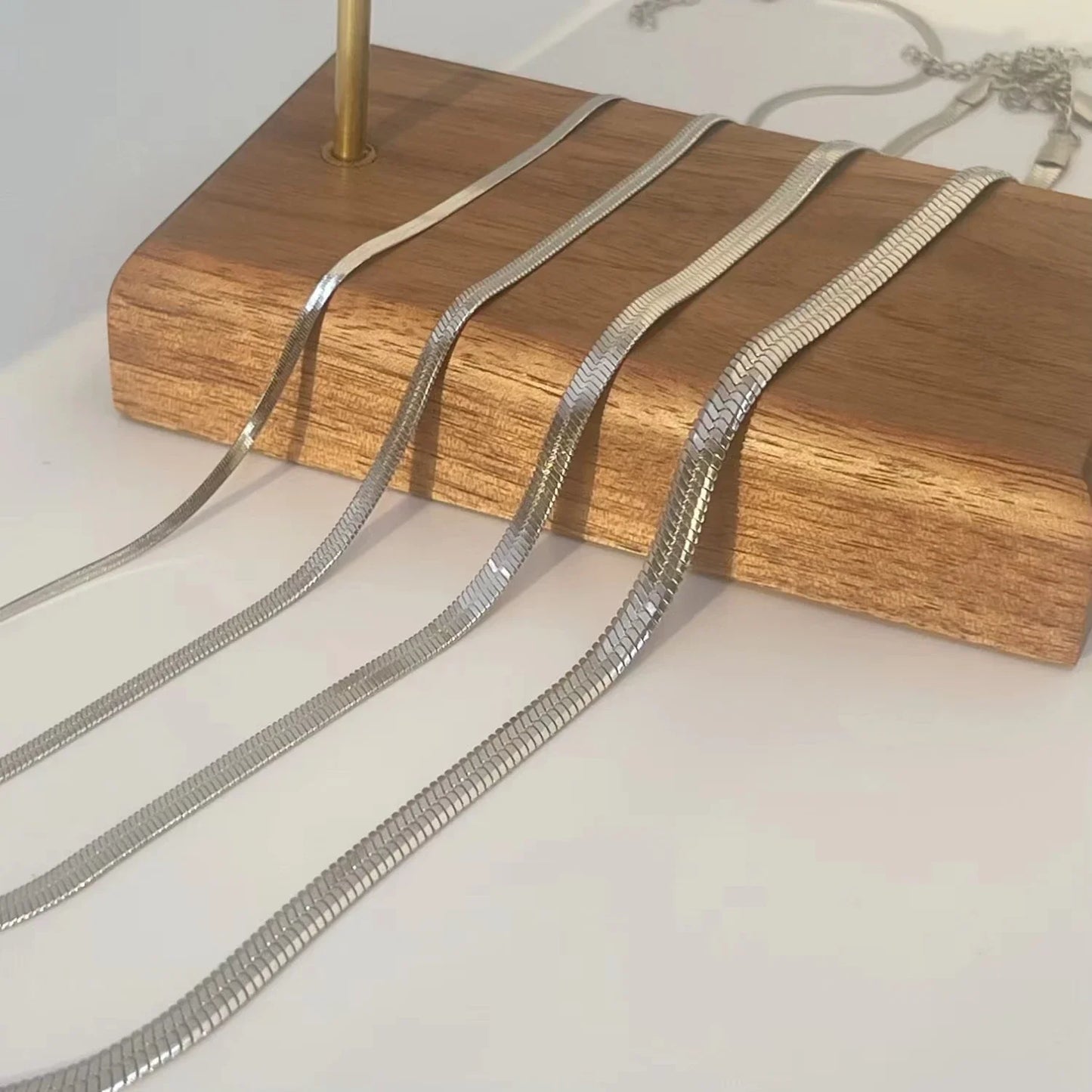 Minimalist Gold Snake Chain Necklace