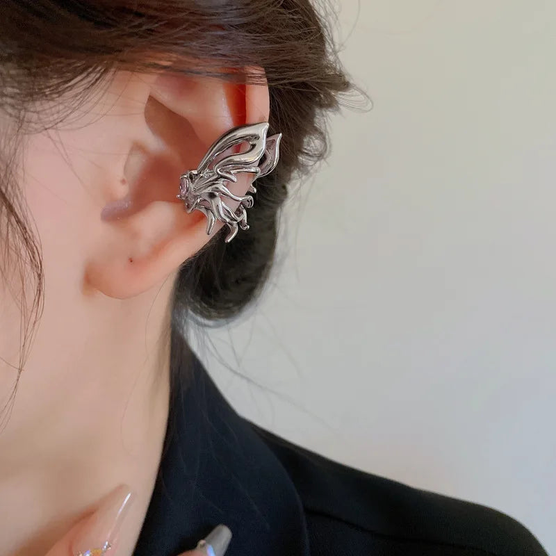 Delicate Zircon Heart Shape Clip Earrings Female Buckle Ear Cuff No Piercings Fake Cartilage Ear for Women 2025 Fashion Jewelry