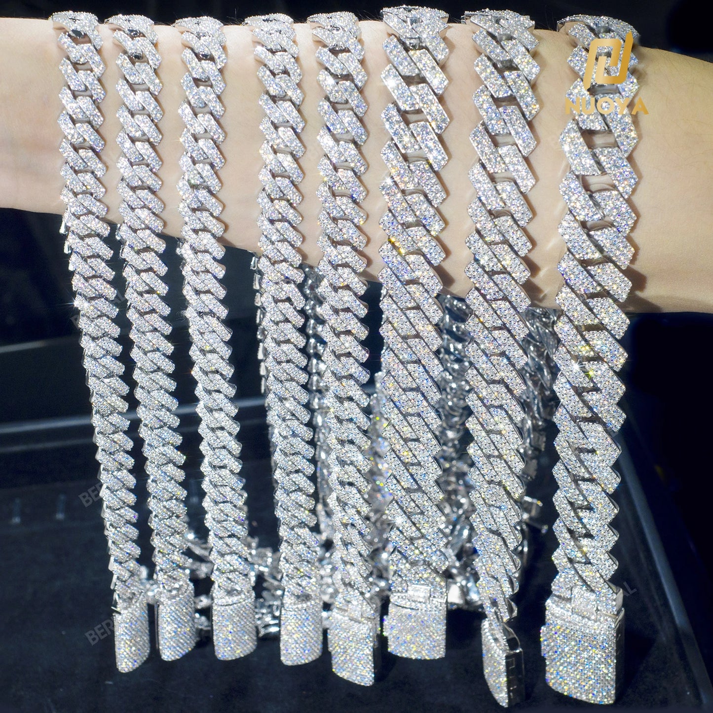 Drop Shipping Hip Hop Cuban Link Chain Necklace Silver/18k Gold Plated 10/12/14/15/20mm Iced Out Diamond CZ Gift for Him/Her