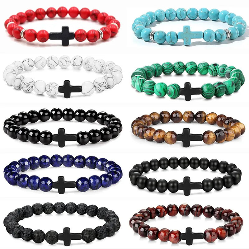 Men's Prayer Onyx Meditation Beads Bracelets