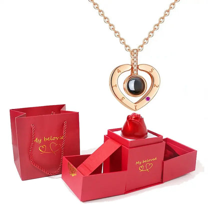 Elegant Rose Jewelry Box – Perfect for Valentine's Day Gifts