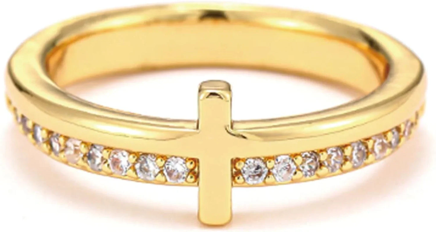 925 Sterling Silver Cross Ring