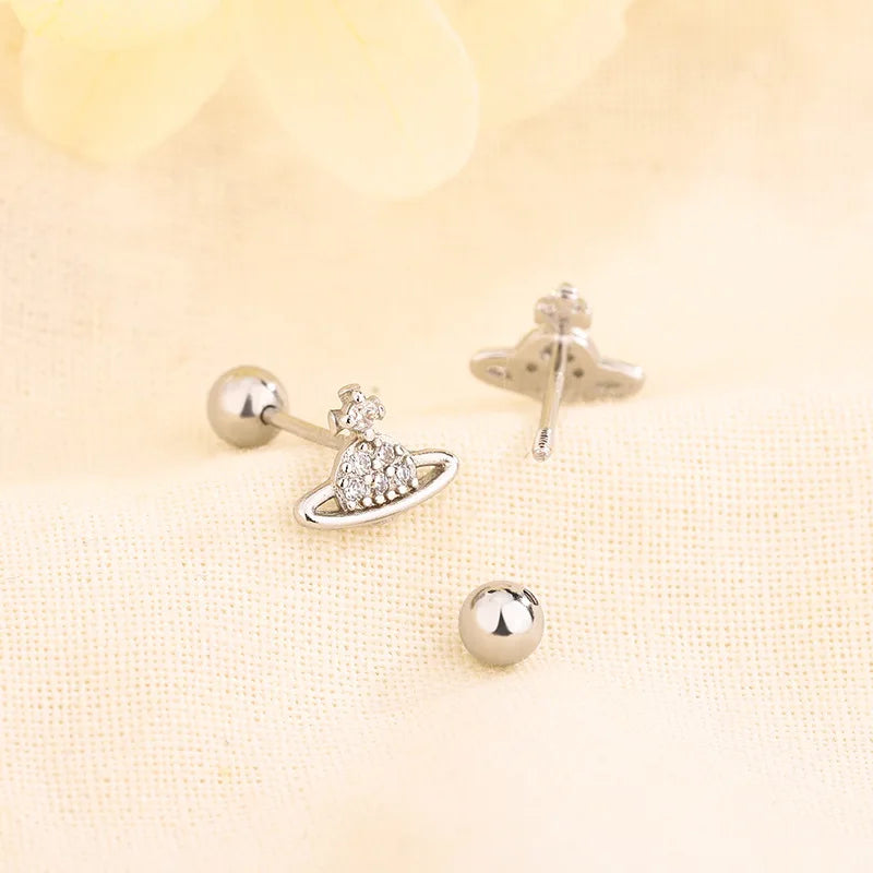 Cape Gooseberry Earrings with Gold Leaf