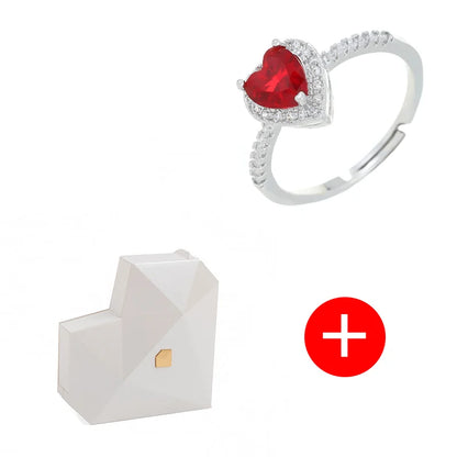 The Perfect Promise: Red Heart Ring Box & Adjustable Ring