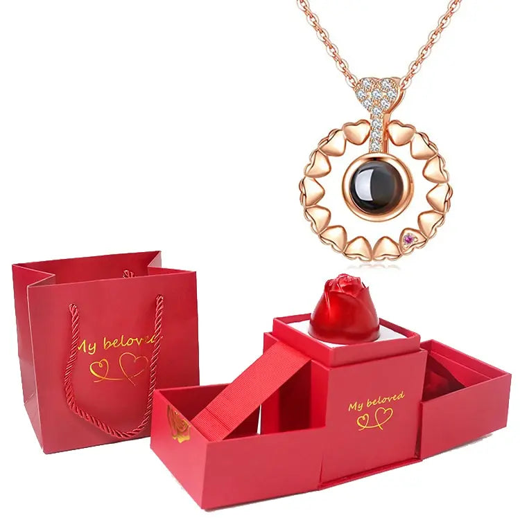 Elegant Rose Jewelry Box – Perfect for Valentine's Day Gifts