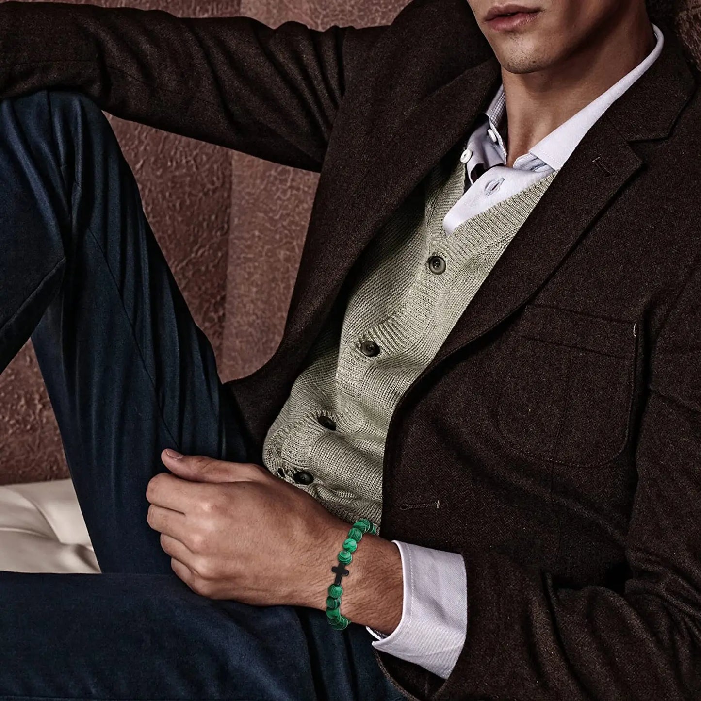 Men's Prayer Onyx Meditation Beads Bracelets