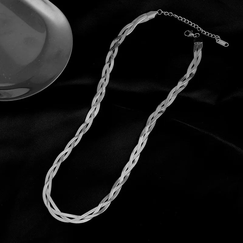 DIEYURO 316L Snake Chain Necklace