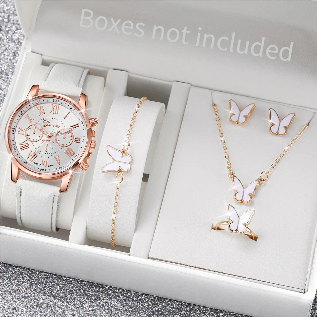 6PCS Women's Watch and Jewelry Set