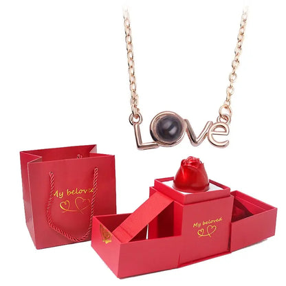 Elegant Rose Jewelry Box – Perfect for Valentine's Day Gifts