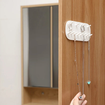 Multifunctional Jewelry Storage Rack Hook Wall Mounted Ring Earring