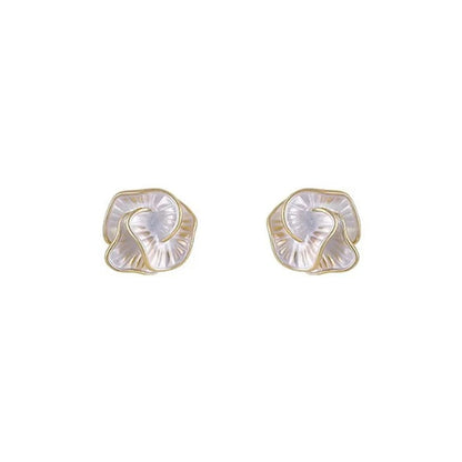 Gentle Camellia Earrings Light Luxury Fashionable Temperament High End