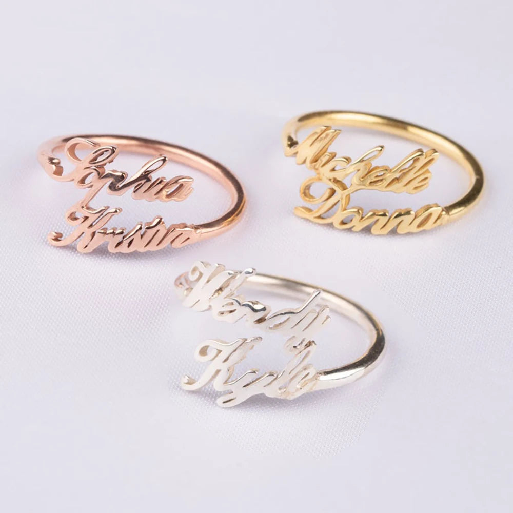 DoubleLove Name Ring – Two Names, One Heart!