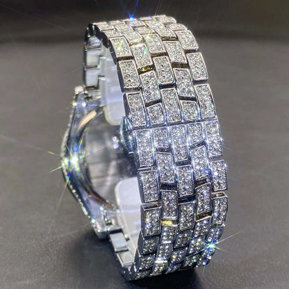 Luxury Men's Watches With Cuban Bracelet Diamond Unique Fashion Trends