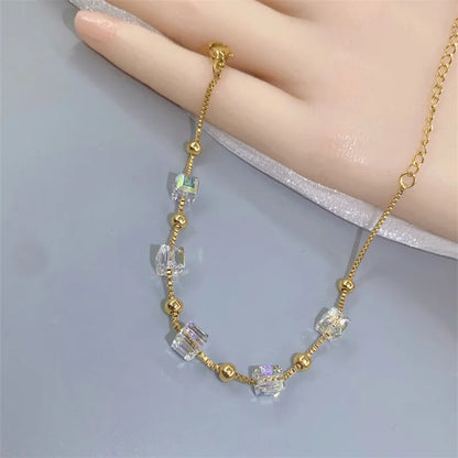 Super Shining Cube Sugar Color Changing Crystal Bracelets Charm