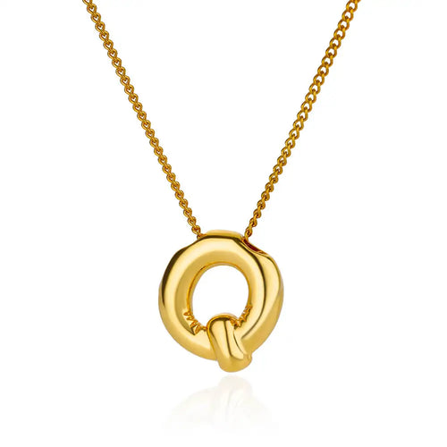 Stainless Steel Collares Chunky Alphabet Balloon 3D Letter Initials