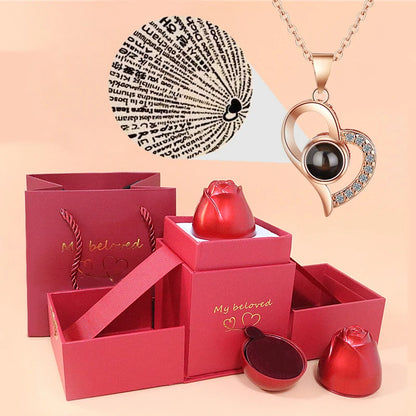 Elegant Rose Jewelry Box – Perfect for Valentine's Day Gifts