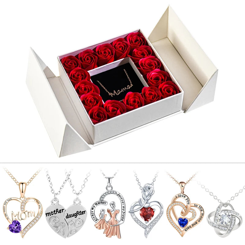 Eternal Rose Necklace & Pendant – A Gift of Timeless Beauty