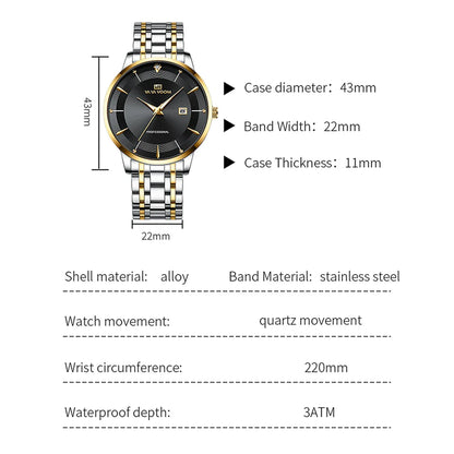 Luxury Stainless Steel Watch