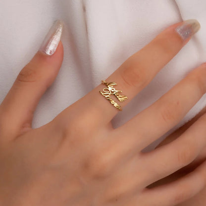 DoubleLove Name Ring – Two Names, One Heart!