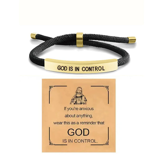 FaithGrip™ “God Is in Control” Bracelet ✝️✨