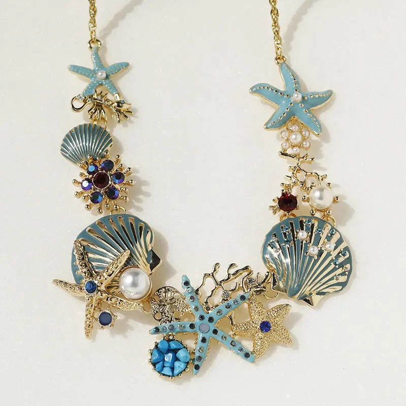 Ocean Elegance – Shell & Pearl Necklace