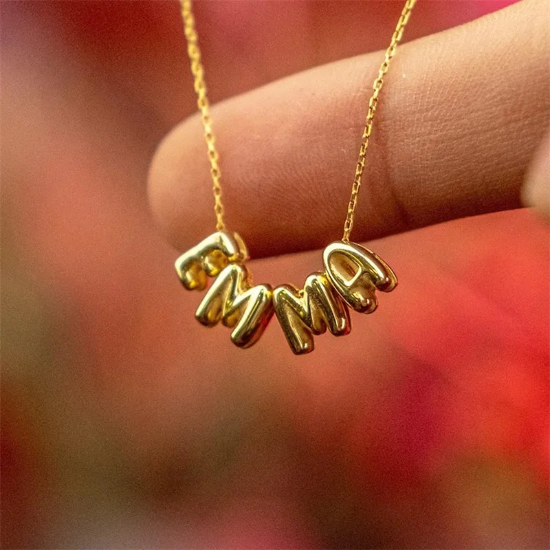 Personalized Name Bubble Necklace – Your Story, Your Style
