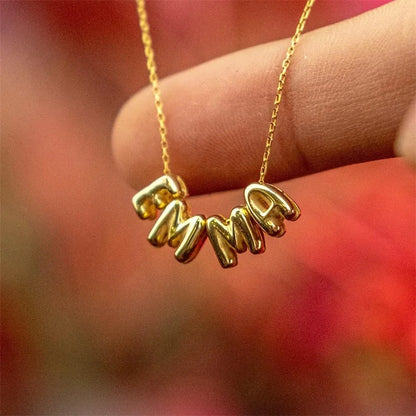 Personalized Name Bubble Necklace – Your Story, Your Style