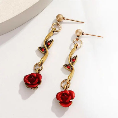 Vintage French Rose Flower Bracelet Set for Women EuropeAn-American