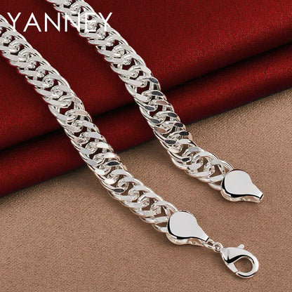 10MM 925 Sterling Silver 20/24 Inches Snake Chain Necklace For Men Women Fashion Hip Hop Charm Gift Jewelry Wedding