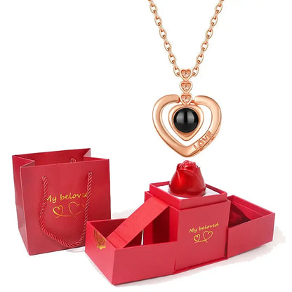 Elegant Rose Jewelry Box – Perfect for Valentine's Day Gifts