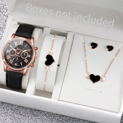 6PCS Women's Watch and Jewelry Set