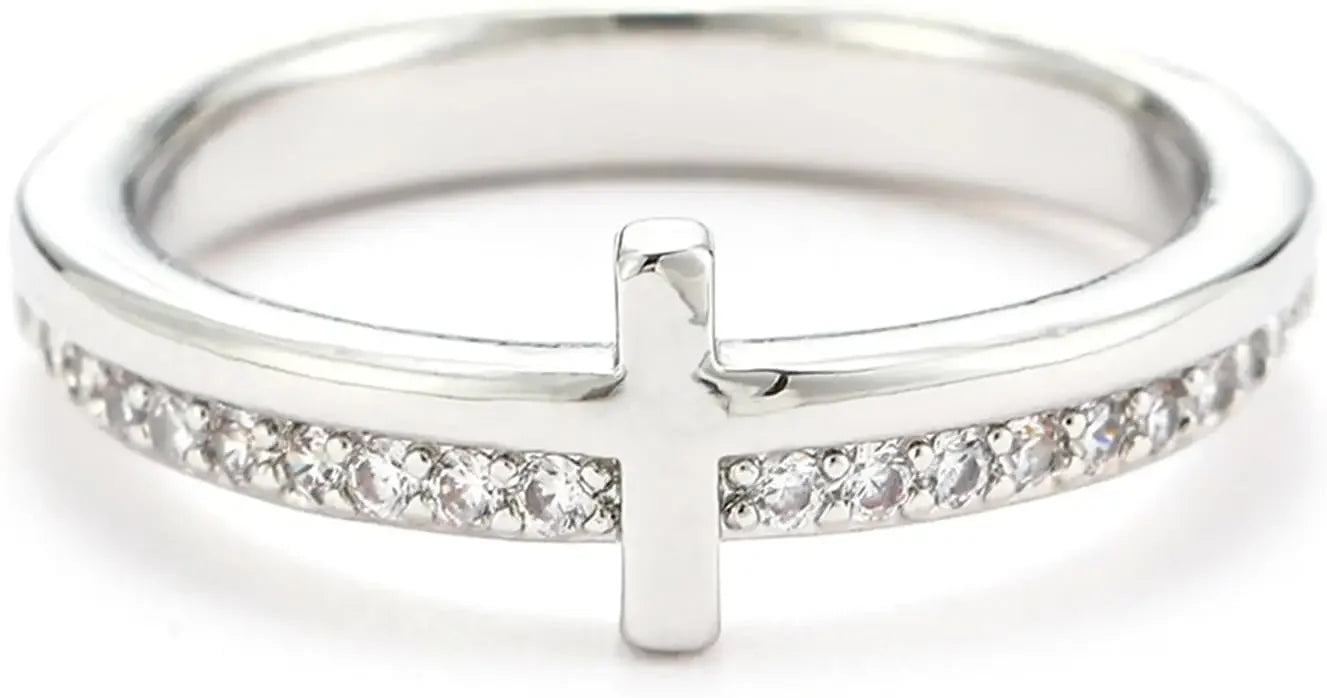 925 Sterling Silver Cross Ring