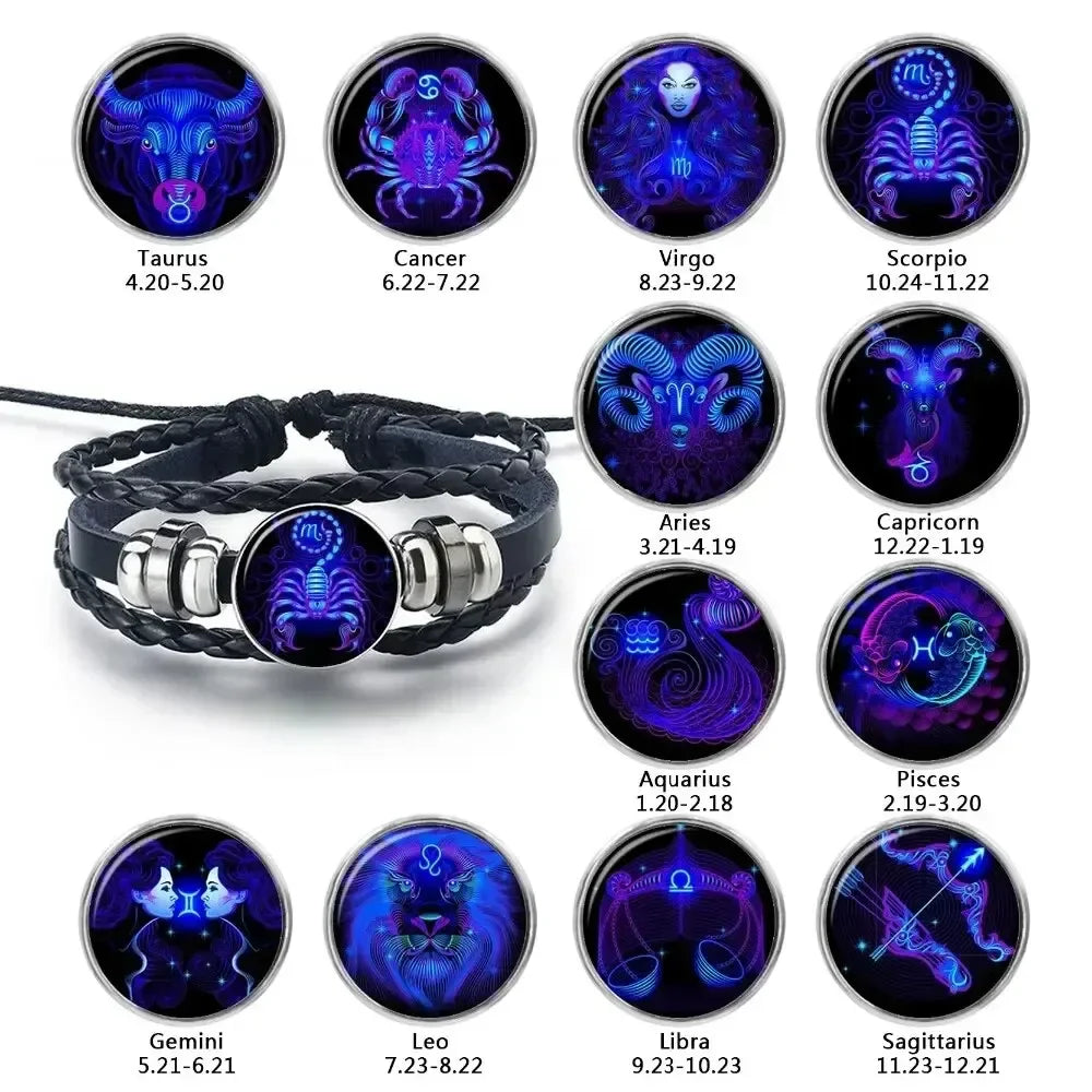 Luminous Constellation Zodiac Charm Bracelets