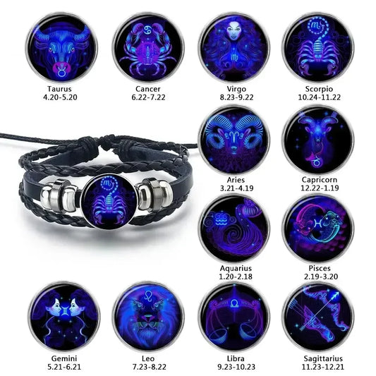Luminous Constellation Zodiac Charm Bracelets