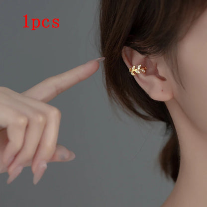 Delicate Zircon Heart Shape Clip Earrings Female Buckle Ear Cuff No Piercings Fake Cartilage Ear for Women 2025 Fashion Jewelry